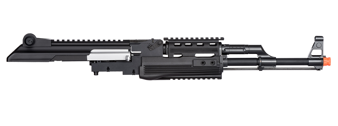 GOLDEN EAGLE AK-47 RIS FRONT BARREL ASSEMBLY W/ RAILED RECEIVER COVER (BLACK) - Click Image to Close