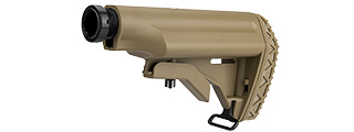 GOLDEN EAGLE RETRACTABLE CRANE STOCK W/ BUFFER TUBE (TAN)