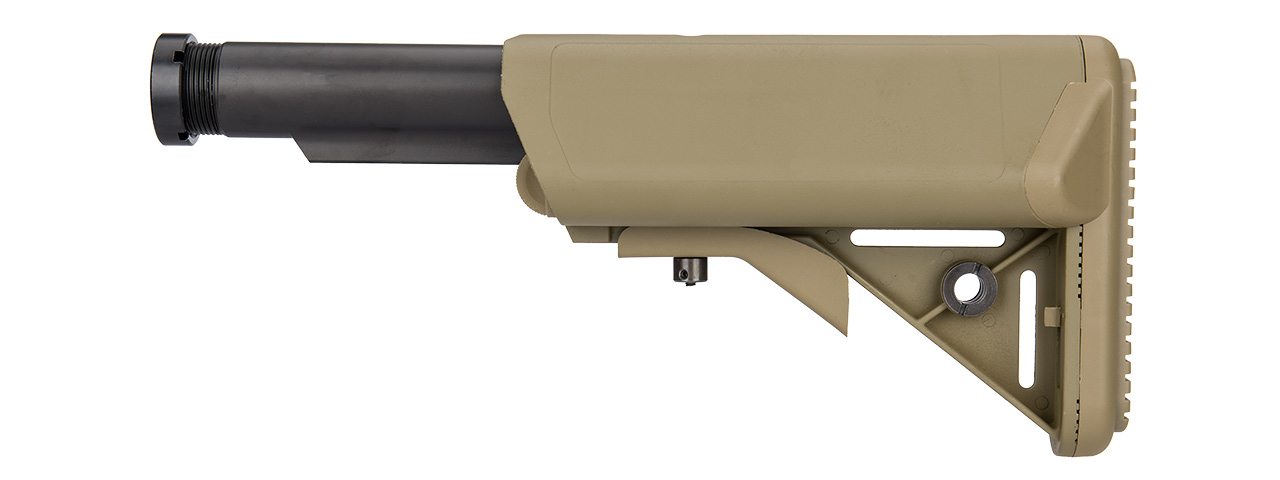 GOLDEN EAGLE RETRACTABLE SOPMOD STOCK W/ BUFFER TUBE (TAN) - Click Image to Close