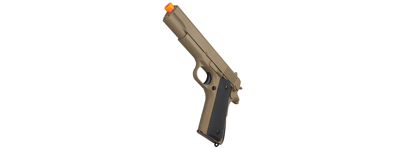 GE3003T M1911 W/ METAL SLIDE AIRSOFT SPRING PISTOL (TAN)