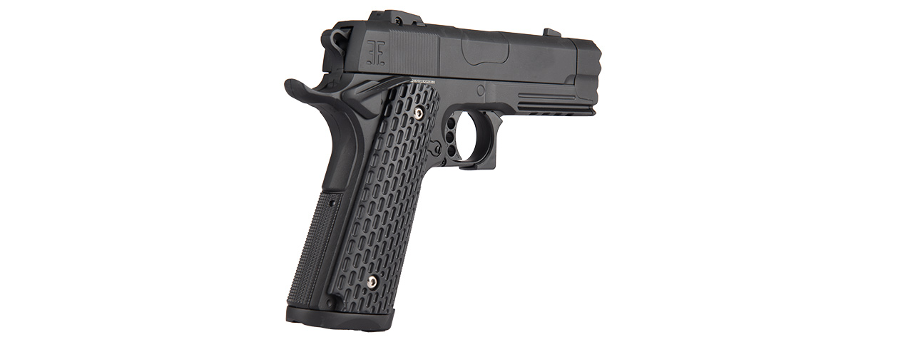 GOLDEN HAWK ZINC M1911 TACTICAL SPRING AIRSOFT PISTOL - BLACK