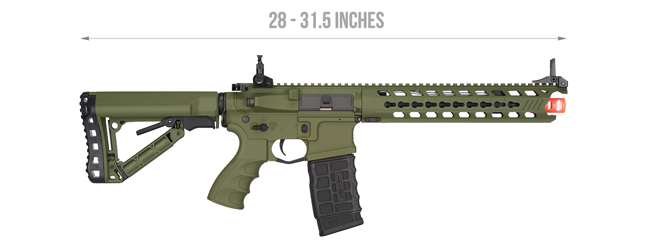 G&G Combat Machine CM16 Predator Airsoft AEG Rifle with KeyMod Rail (Color: Hunter Green) - Click Image to Close