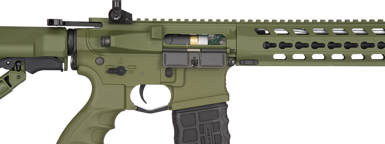 G&G Combat Machine CM16 Predator Airsoft AEG Rifle with KeyMod Rail (Color: Hunter Green) - Click Image to Close