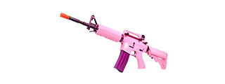 G&G M4 Carbine Femme Fatale AEG Rifle w/ Crane Stock (Color: Pink)