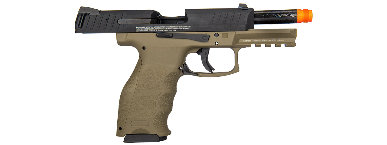 HK-2275025 H&K VP9 Gas Blowback Airsoft Pistol (Dark Earth / Black) - Click Image to Close