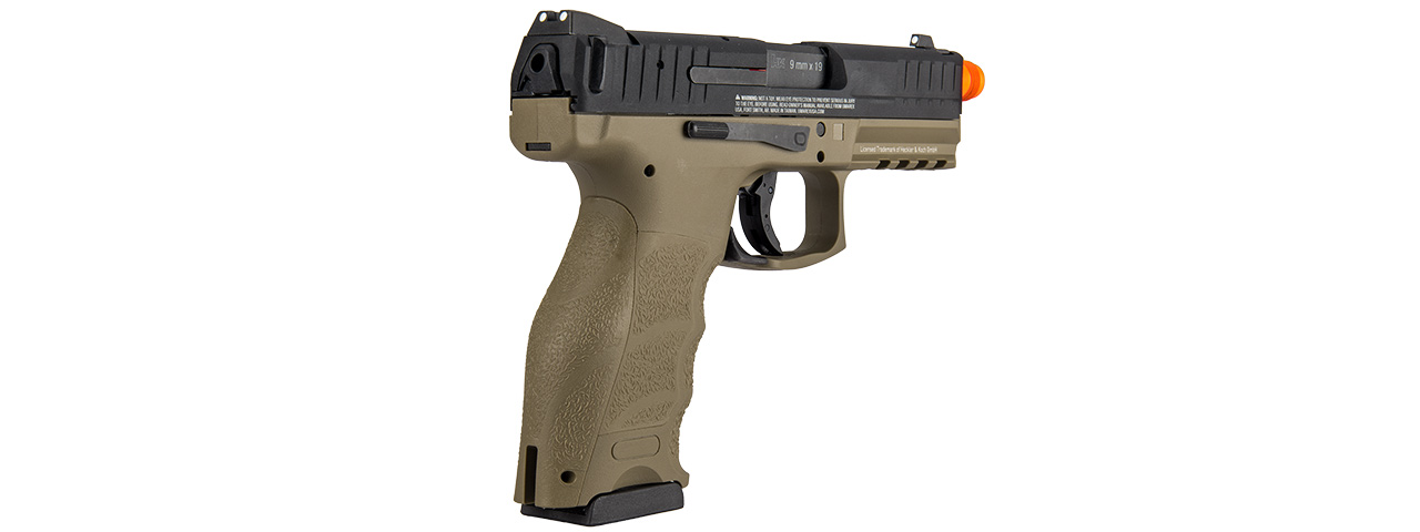 HK-2275025 H&K VP9 Gas Blowback Airsoft Pistol (Dark Earth / Black) - Click Image to Close