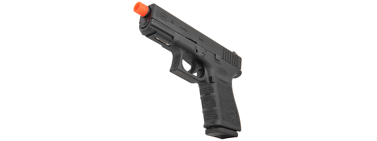 HK-2276303 Licensed Gen 3 Glock-19 Gas Blowback Airsoft Pistol - Click Image to Close