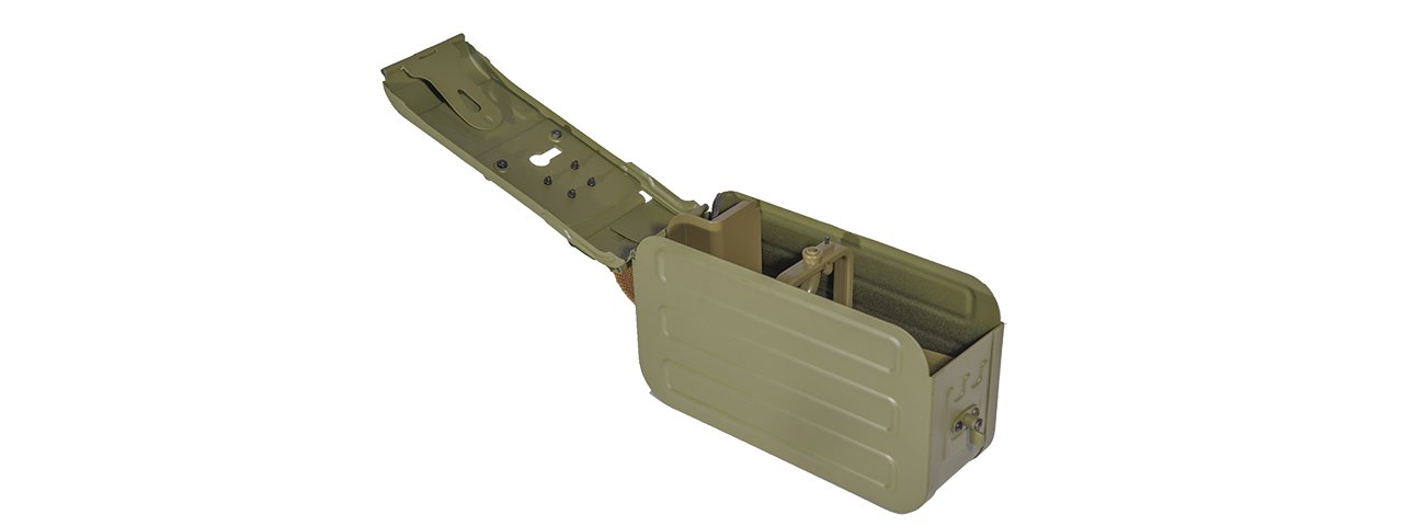 Atlas Custom Works Airsoft 5000rd Steel PKM HMG Automatic Winding Box Magazine