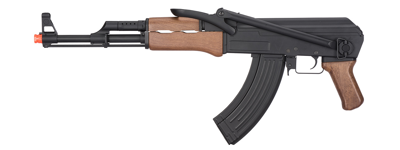 JG0507T FULL METAL AK-47 FAUX WOOD METAL GEARBOX AEG RIFLE (BLACK)