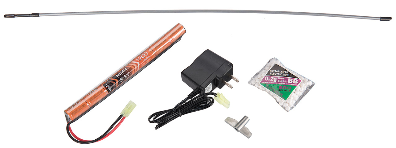 JG0507T FULL METAL AK-47 FAUX WOOD METAL GEARBOX AEG RIFLE (BLACK)