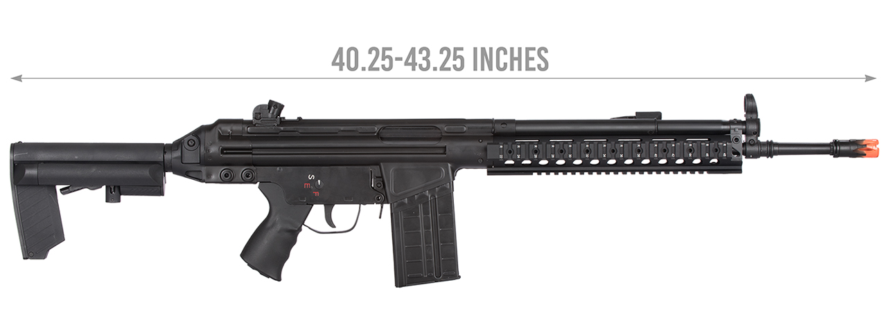 LCT LC-3AR-AEG LC-3 AR AIRSOFT AEG W/ RIS HANDRAIL AND AR STOCK (COLOR: BLACK)