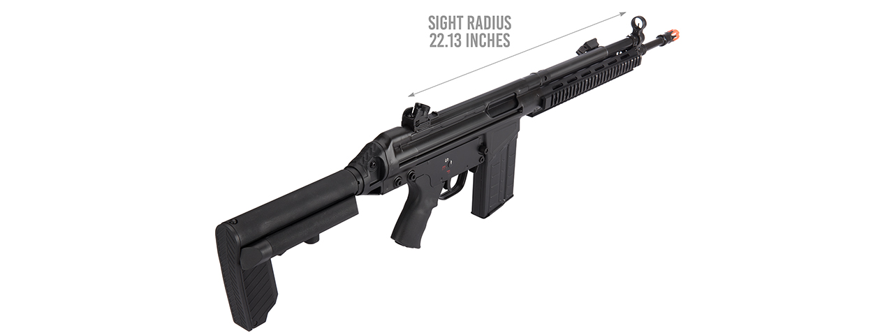 LCT LC-3AR-AEG LC-3 AR AIRSOFT AEG W/ RIS HANDRAIL AND AR STOCK (COLOR: BLACK)