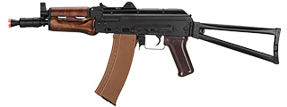 LCT AKS74U ASSAULT RIFLE AEG W/ WOOD FOREGRIP (BLK)