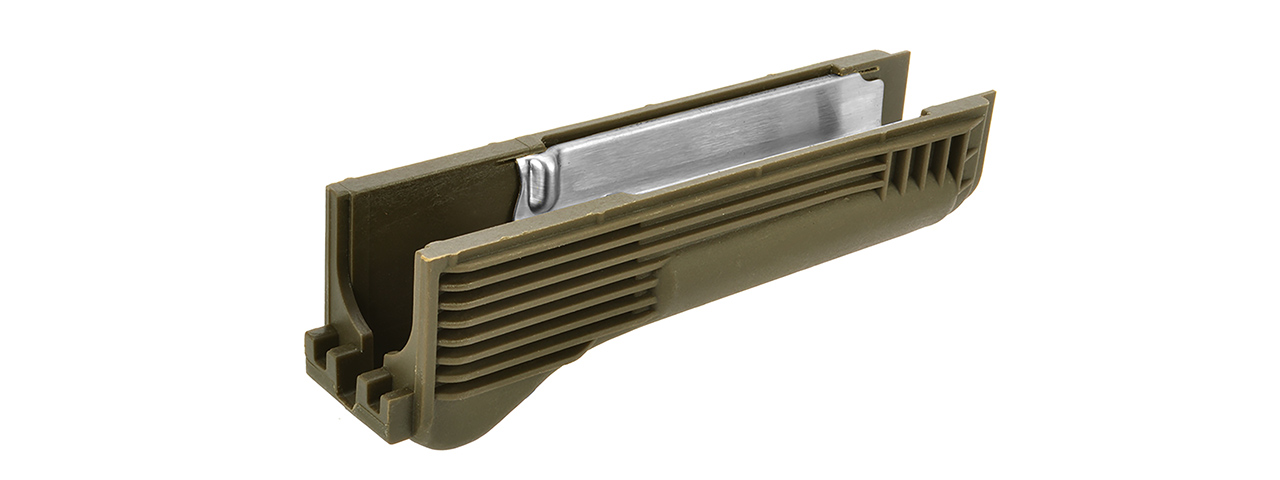 LCT AIRSOFT AK SERIES AEG PLASTIC LOWER HANDGUARD - OLIVE - Click Image to Close