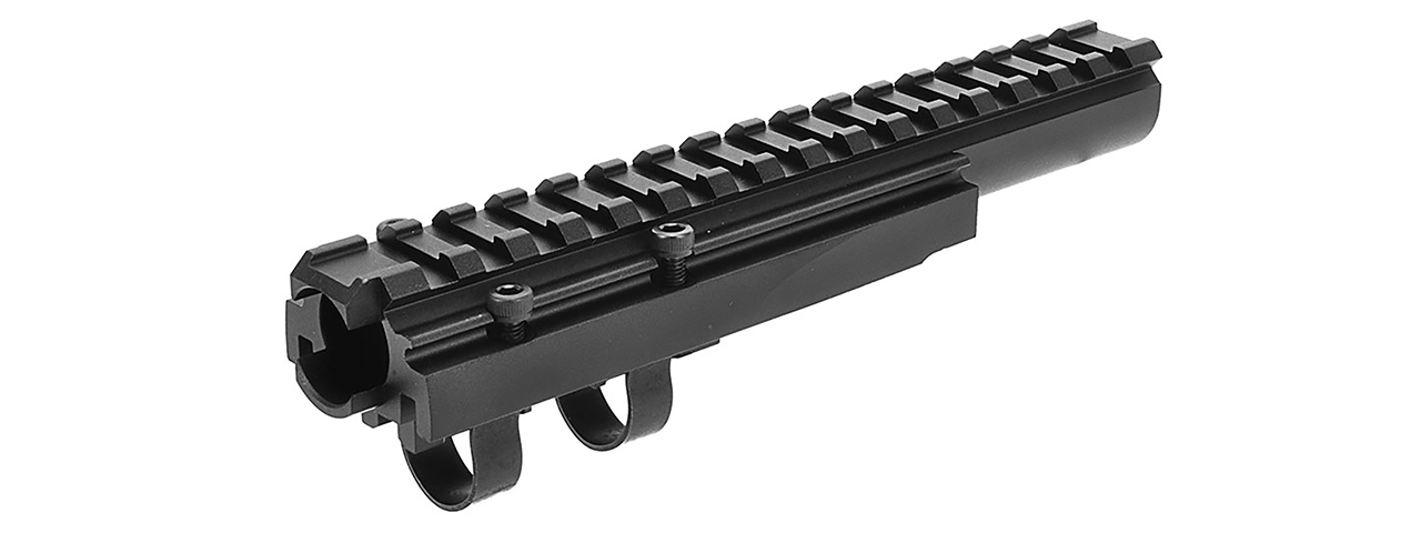 LCT AIRSOFT AK SERIES AEG 20MM FORWARD OPTICAL RAIL SYSTEM - BLACK - Click Image to Close