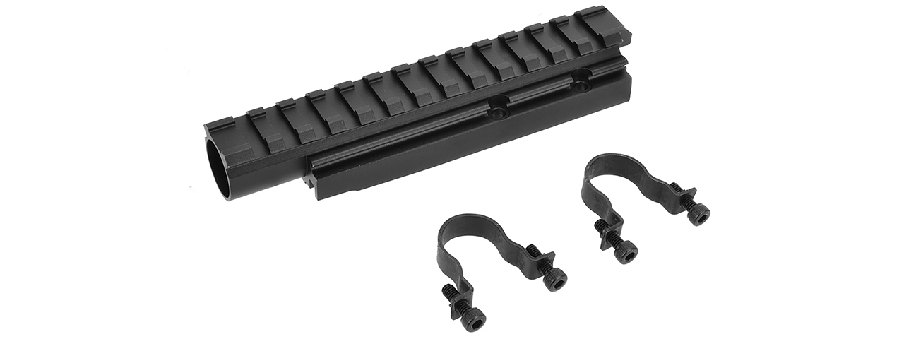 LCT AIRSOFT AMD-65 SERIES AEG 20MM FORWARD OPTICAL RAIL SYSTEM - BLACK