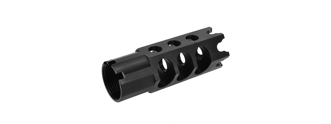 LCT AIRSOFT HEXAGON 24MM CW FULL METAL FLASH HIDER FOR LCT AK-74U AEG - Click Image to Close