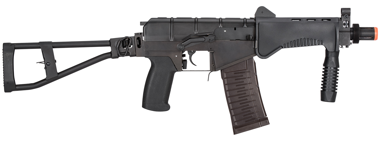 LCT Airsoft SR-3M VIKHR Assault Rifle AEG w/ Foldable Foregrip (Black)