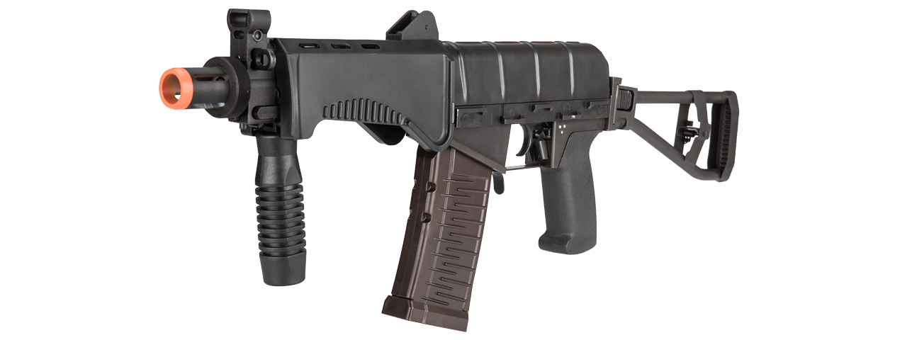 LCT Airsoft SR-3M VIKHR Assault Rifle AEG w/ Foldable Foregrip (Black)