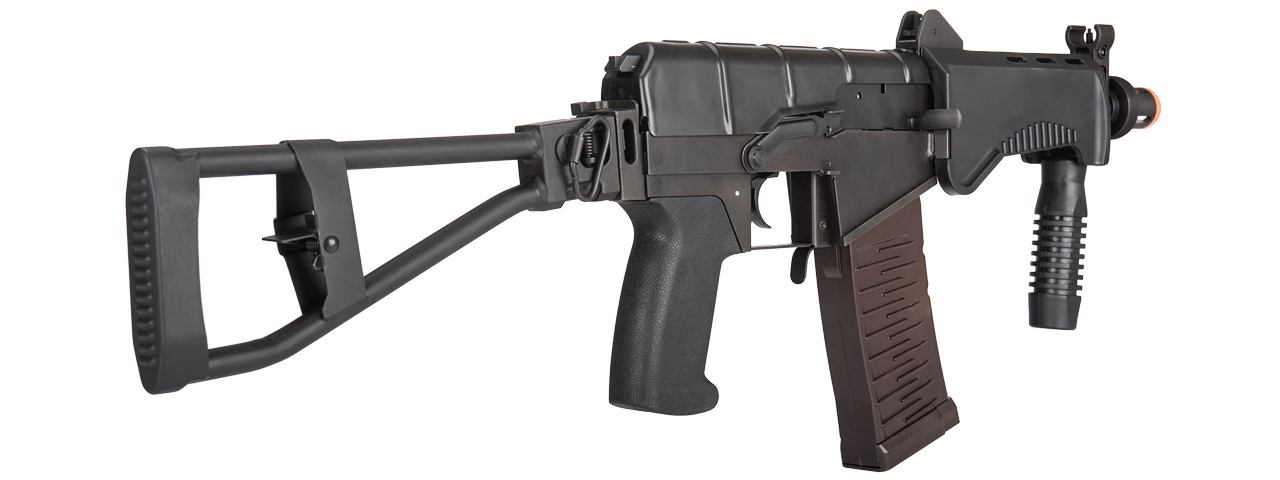 LCT Airsoft SR-3M VIKHR Assault Rifle AEG w/ Foldable Foregrip (Black) - Click Image to Close