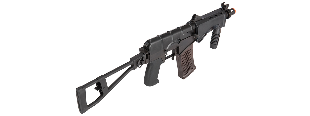 LCT Airsoft SR-3M VIKHR Assault Rifle AEG w/ Foldable Foregrip (Black) - Click Image to Close