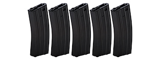 LT-01B-MAG-G2X5 HIGH CAPACITY 300RD METAL AEG GEN 2 MAGAZINE, SET OF 5 (BK)