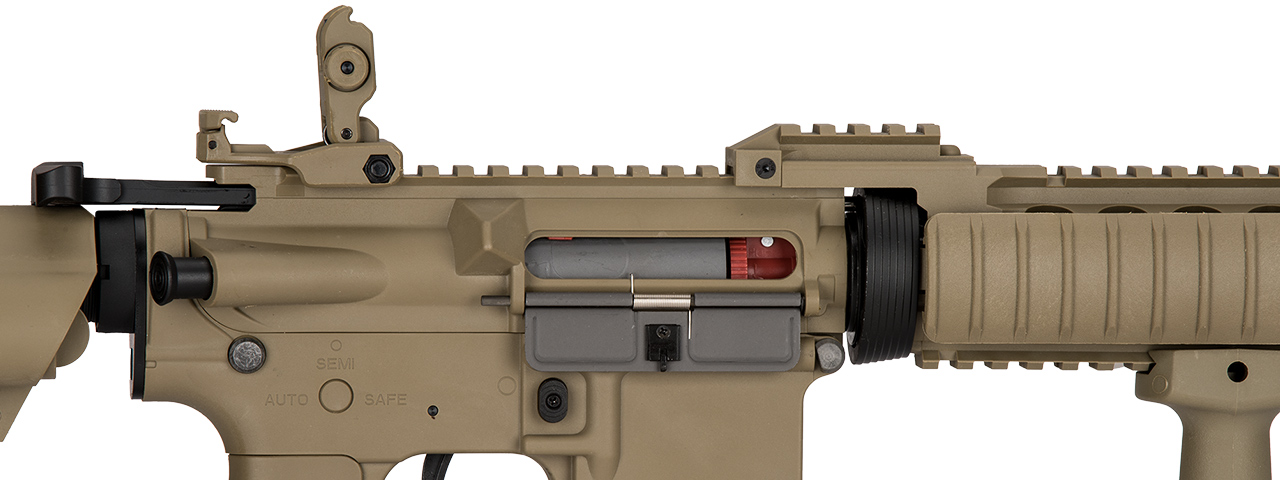 Lancer Tactical Gen 2 Low FPS RAS Airsoft AEG Rifle (Color: Tan) - Click Image to Close