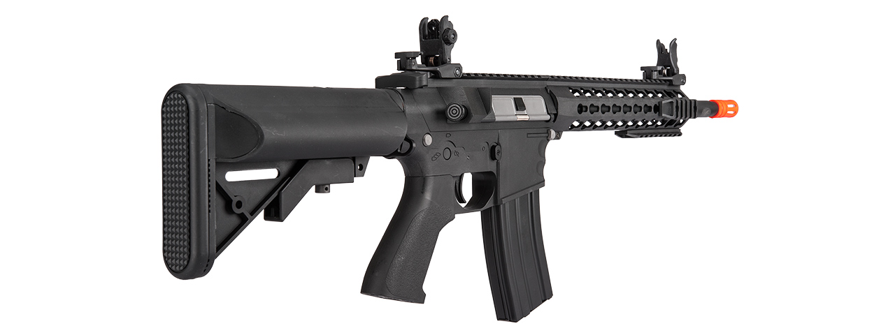 Lancer Tactical Gen 2 10" KeyMod M4 Evo Airsoft AEG Rifle - Black (Battery and Charger Included) - Click Image to Close