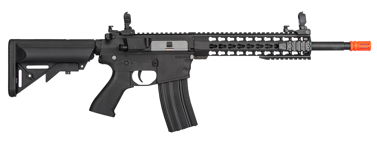 Lancer Tactical Low FPS Gen 2 10" KeyMod M4 Evo Airsoft AEG Rifle (Color: Black) - Click Image to Close