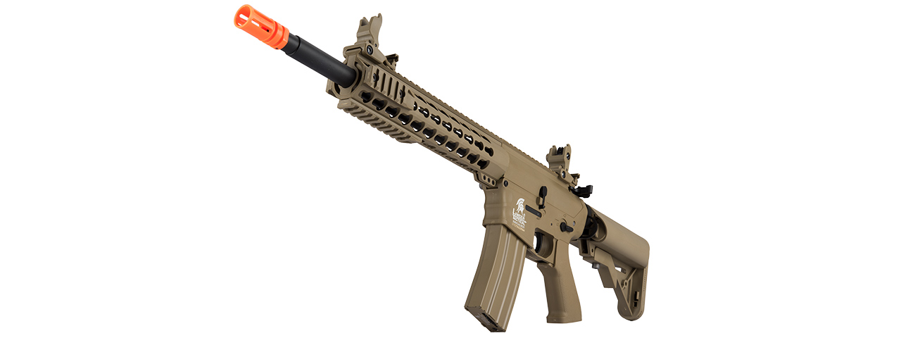 Lancer Tactical Gen 2 10" KeyMod M4 Evo Airsoft AEG Rifle - Tan (Battery and Charger Included)