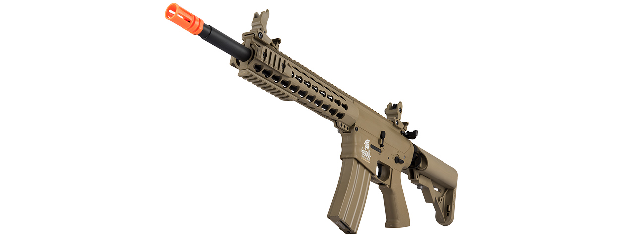 Lancer Tactical Low FPS Gen 2 10" KeyMod M4 Evo Airsoft AEG Rifle (Color: Tan) - Click Image to Close