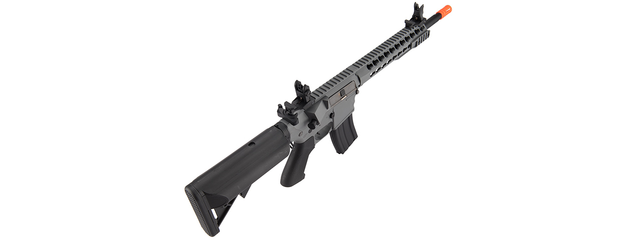 Lancer Tactical Gen 2 10" KeyMod M4 Evo Airsoft AEG Rifle - Gray (Battery and Charger Included) - Click Image to Close