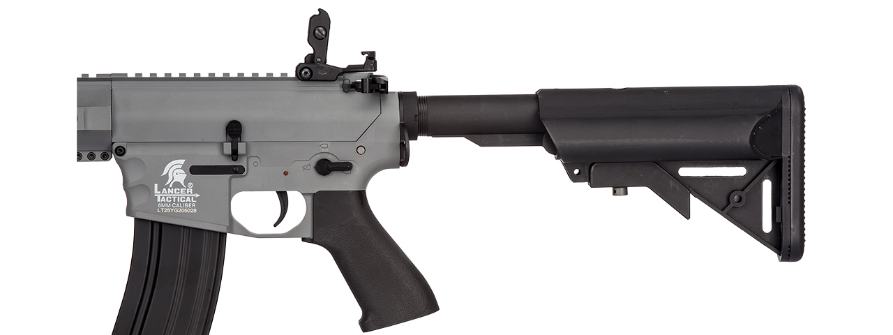 Lancer Tactical Gen 2 10" KeyMod M4 Evo Airsoft AEG Rifle - Gray (Battery and Charger Included)