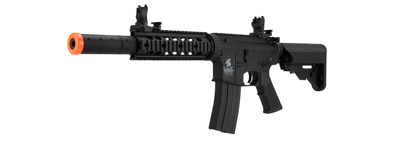 Lancer Tactical Low FPS Gen 2 M4 SD Carbine Airsoft AEG Rifle with Mock Suppressor (Color: Black)