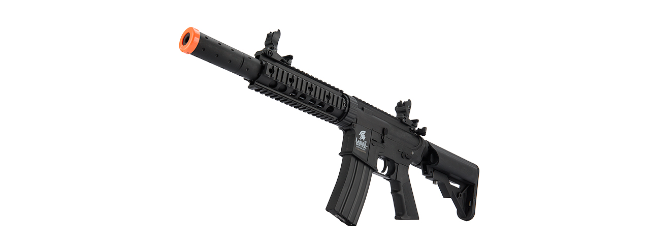 Lancer Tactical Gen 2 M4 SD Carbine Airsoft AEG Rifle with Mock Suppressor (Color: Black) - Click Image to Close