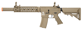 Lancer Tactical Gen 2 10" M4 SD Carbine Airsoft AEG Rifle with Mock Suppressor (Color: Tan)