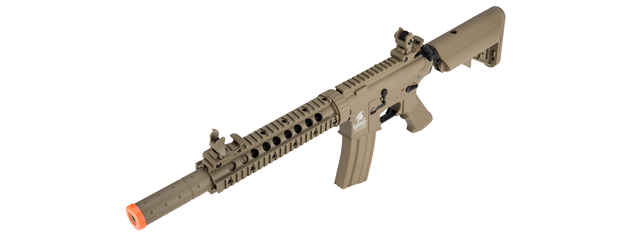 Lancer Tactical Gen 2 10" M4 SD Carbine Airsoft AEG Rifle with Mock Suppressor (Color: Tan)