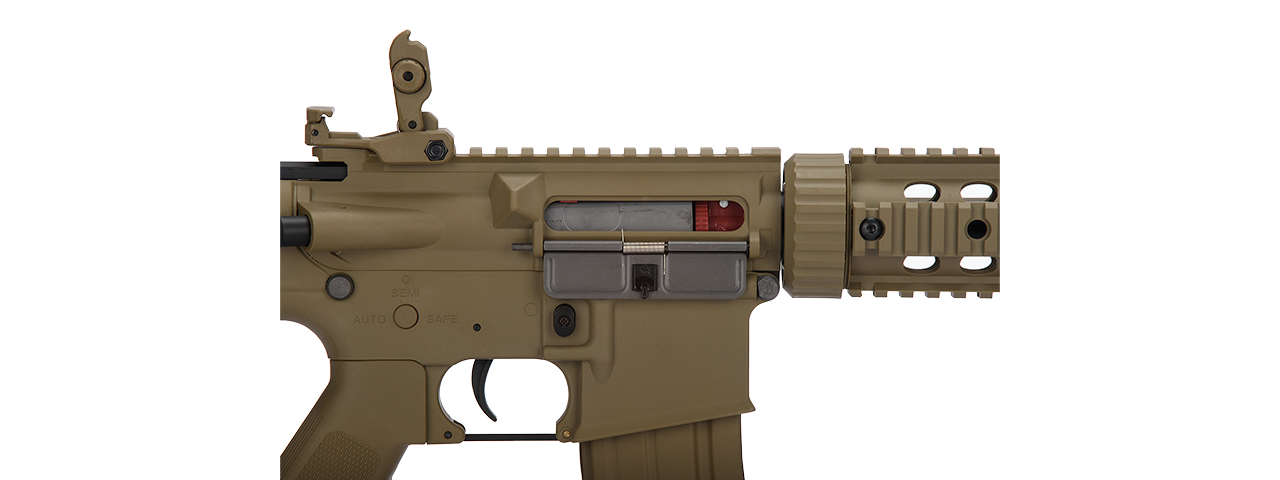 Lancer Tactical Low FPS Gen 2 M4 SD Carbine Airsoft AEG Rifle with Mock Suppressor (Color: Tan)