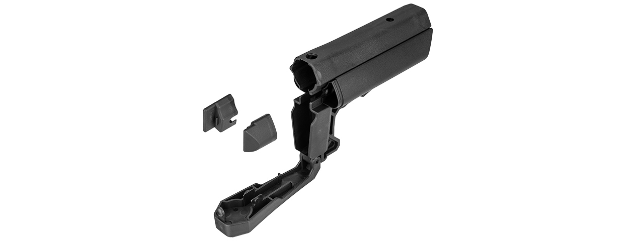 LT-18STOCK RETRACTABLE LT-18 STOCK FOR M4 AIRSOFT AEGS (BLACK) - Click Image to Close