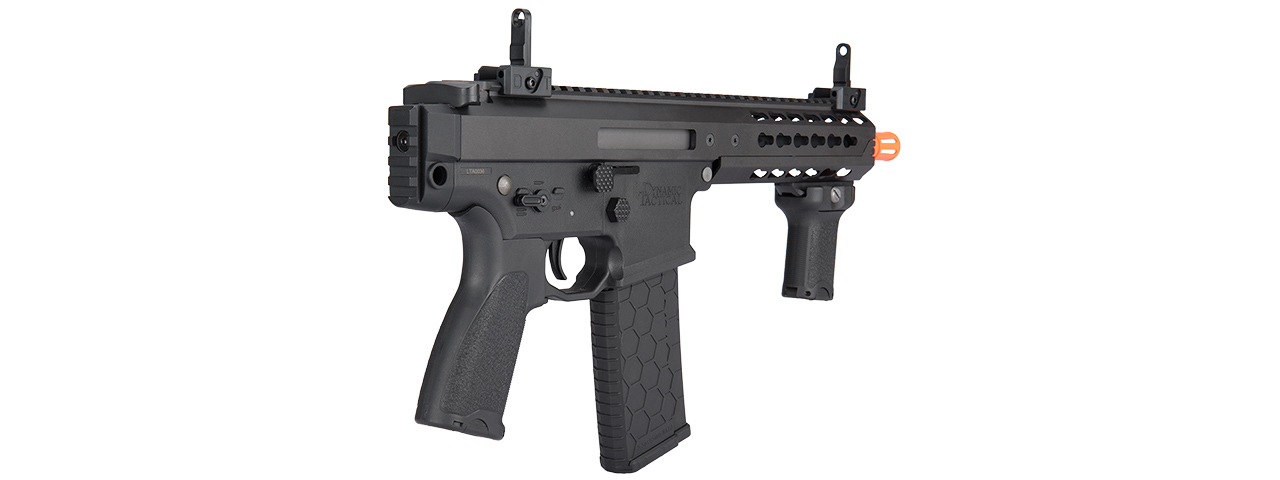 LT-200BCL WARLORD 8" INCH TYPE C METAL AEG AIRSOFT SMG, LOW FPS VERSION (BK) - Click Image to Close