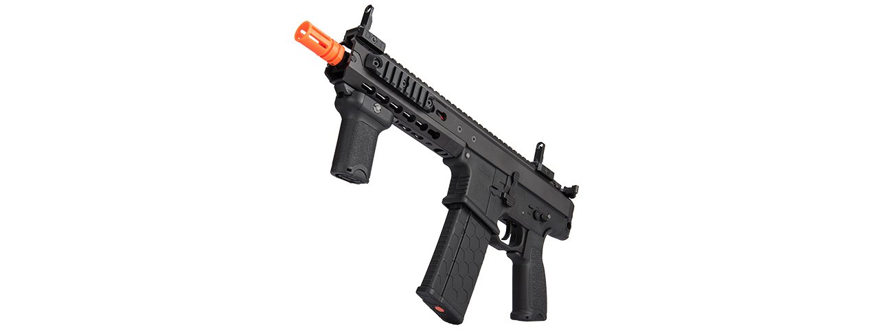 LT-200BCL WARLORD 8" INCH TYPE C METAL AEG AIRSOFT SMG, LOW FPS VERSION (BK) - Click Image to Close