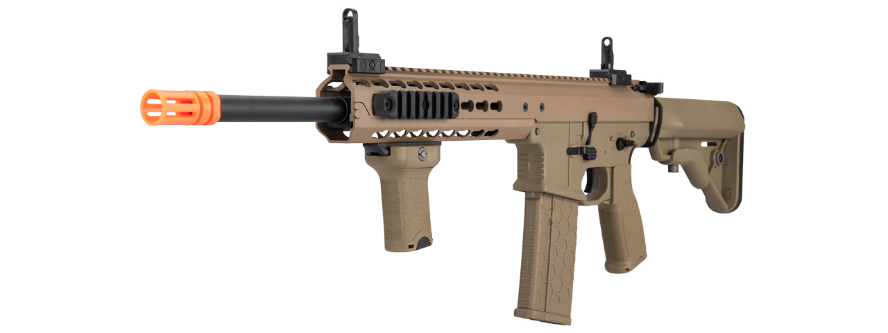 LT-201TB WARLORD 10.5" AEG TYPE B CARBINE AIRSOFT RIFLE (DARK EARTH) - Click Image to Close