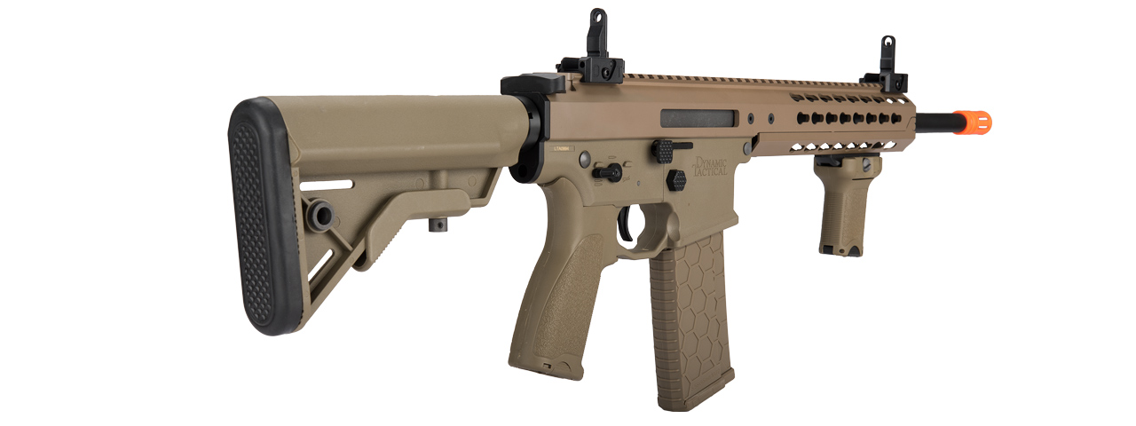 LT-201TB WARLORD 10.5" AEG TYPE B CARBINE AIRSOFT RIFLE (DARK EARTH) - Click Image to Close