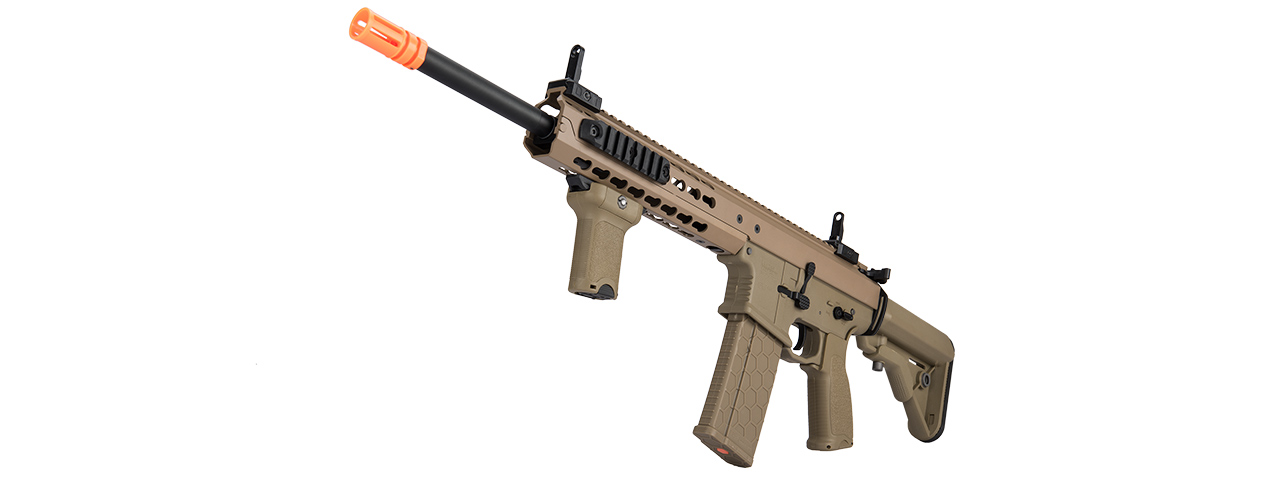 LT-201TB WARLORD 10.5" AEG TYPE B CARBINE AIRSOFT RIFLE (DARK EARTH) - Click Image to Close