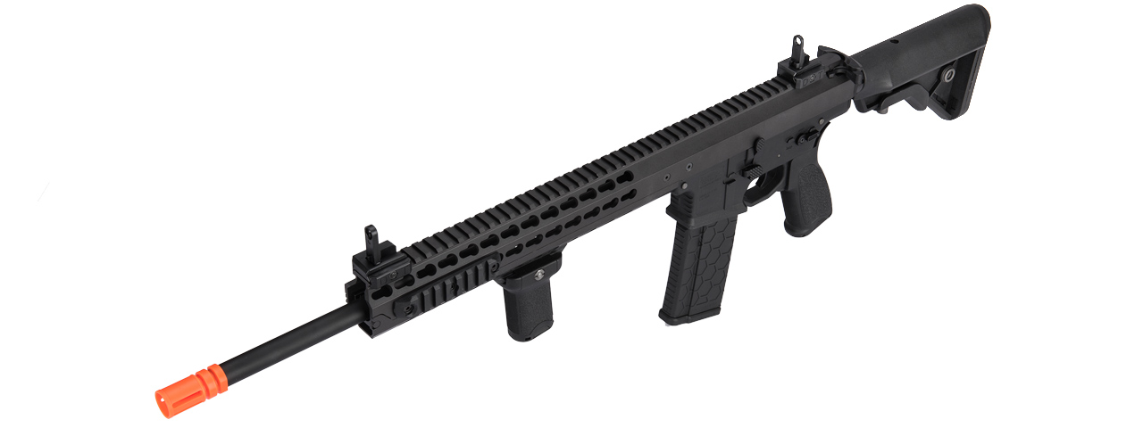 LT-202BB WARLORD 18" AEG TYPE B DMR AIRSOFT RIFLE (BLACK) - Click Image to Close