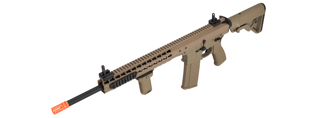 LT-202TB WARLORD 18" AEG TYPE B DMR AIRSOFT RIFLE (DARK EARTH) - Click Image to Close