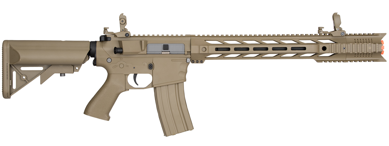 Lancer Tactical Gen 2 SPR Interceptor Airsoft AEG Rifle (Color: Tan) - Click Image to Close