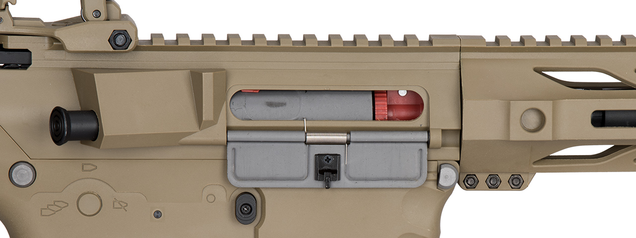 Lancer Tactical Low FPS Gen 2 M4 SPR Interceptor Airsoft AEG Rifle (Color: Tan) - Click Image to Close