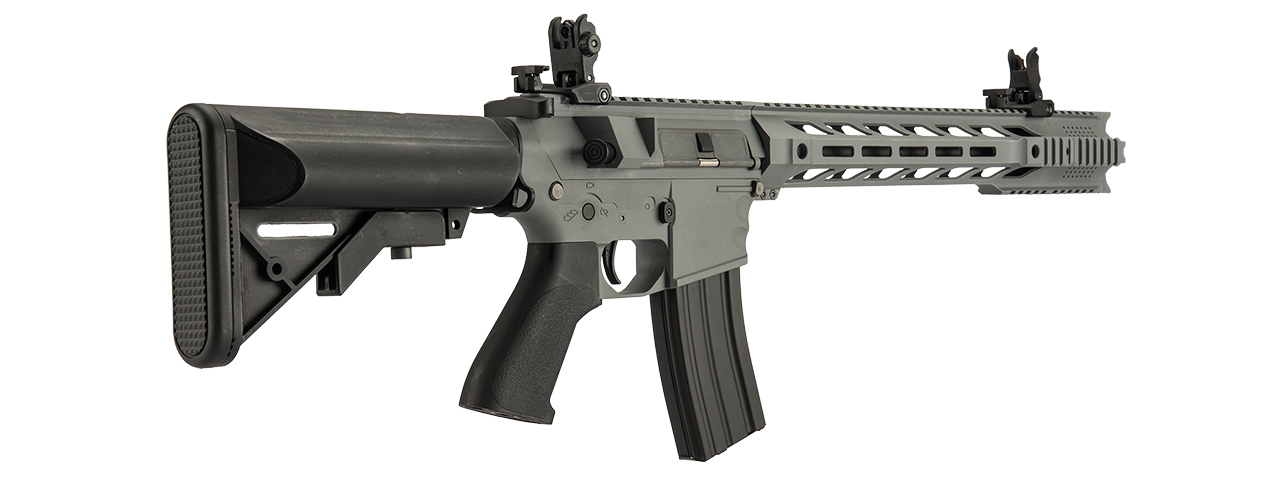 Lancer Tactical Gen 2 SPR Interceptor Airsoft AEG Rifle (Color: Gray) - Click Image to Close