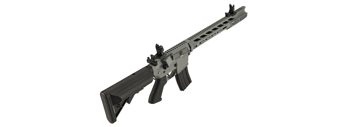 Lancer Tactical Gen 2 SPR Interceptor Airsoft AEG Rifle (Color: Gray) - Click Image to Close